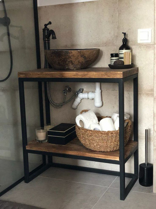 Lavatório Rústico em Estilo Industrial – Metalon Galvanizado | 80cm x 45cm