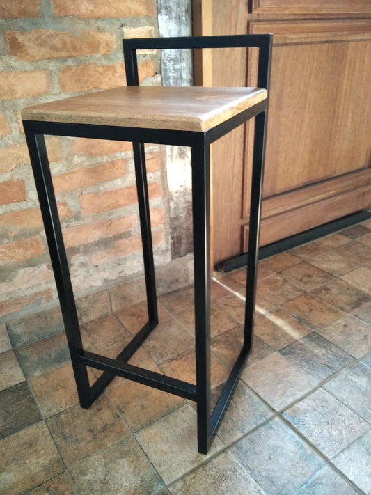 Banqueta com Encosto – Metalon 20x20mm com Assento Largo