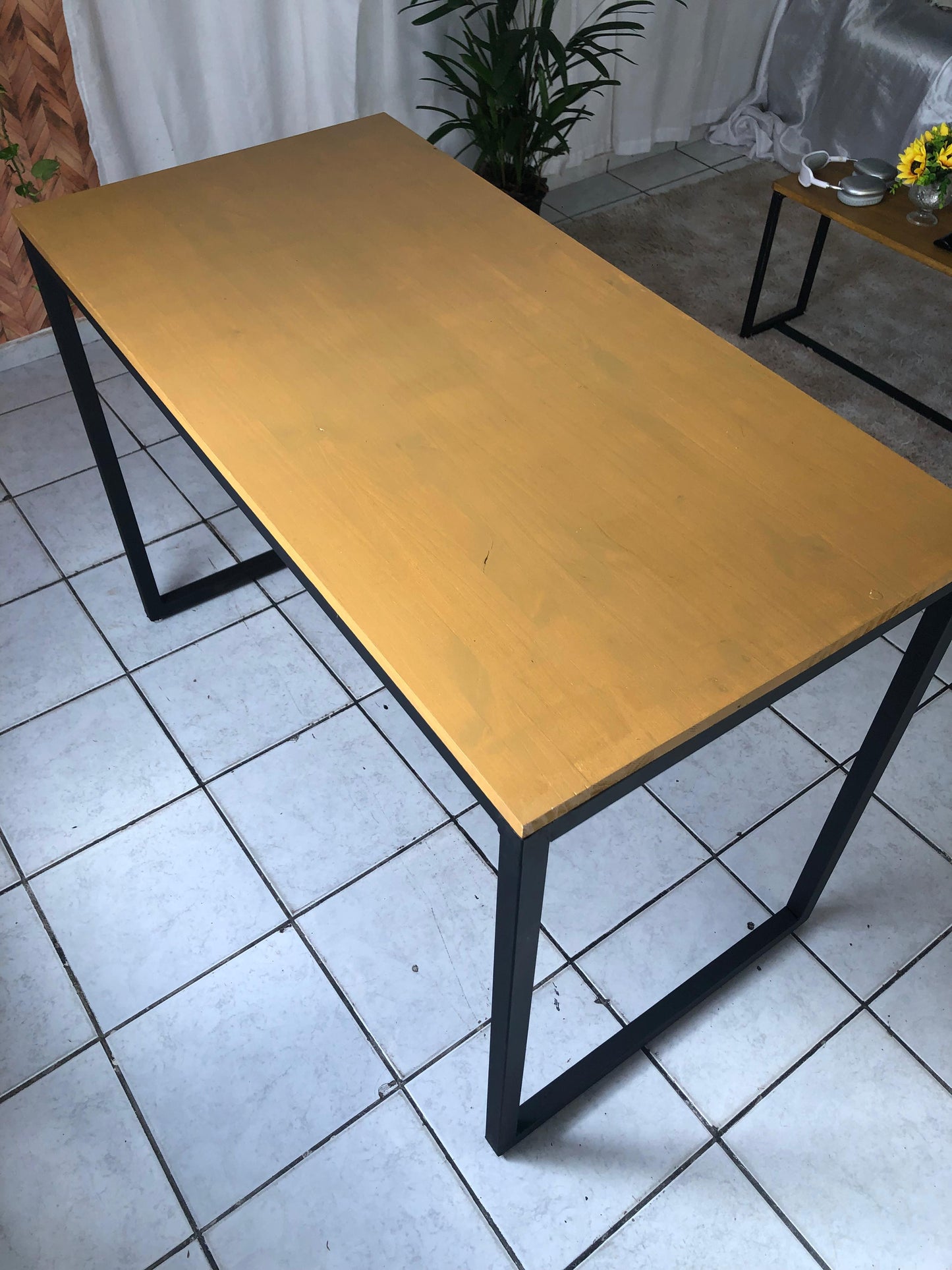 Mesa Industrial com Pinus 120x60cm | Design Moderno e Durável