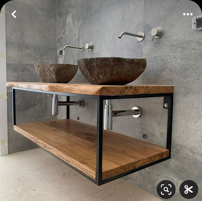 Lavatório Rústico em Estilo Industrial – Metalon Galvanizado | 80cm x 45cm