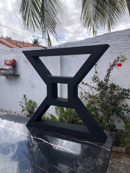 Base de Mesa Industrial Tipo X em Aço Metalon – Design Reforçado