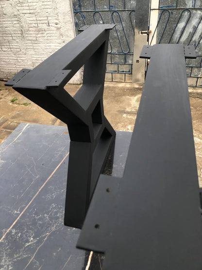 Base de Mesa Industrial Tipo X em Aço Metalon – Design Reforçado