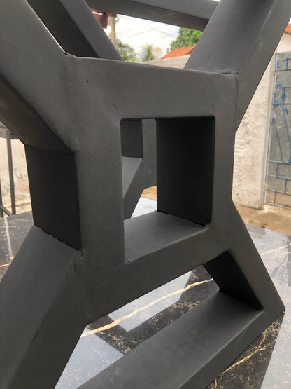 Base de Mesa Industrial Tipo X em Aço Metalon – Design Reforçado