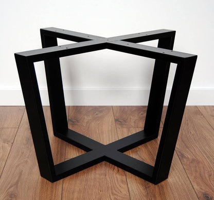 Base de Mesa Industrial Tipo X em Metalon Reforçado