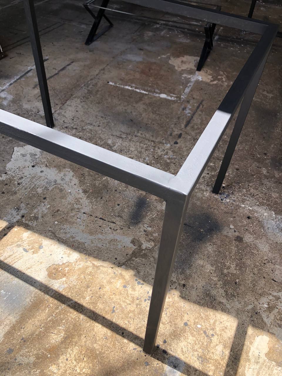 Base de Mesa Industrial Quadrada em Aço Metalon – Sob Medida