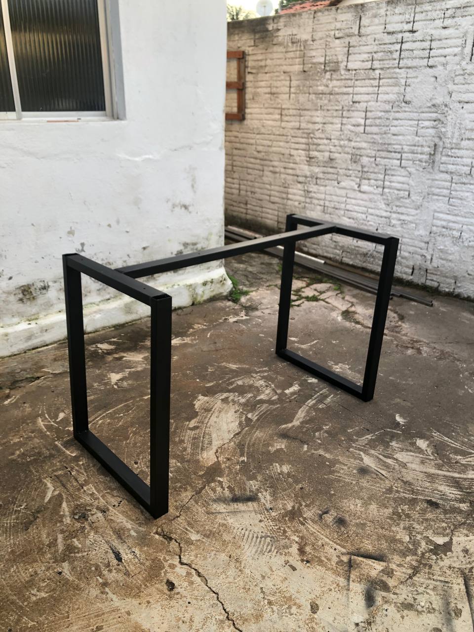 Base de Mesa Industrial 120x60 em Aço Metalon