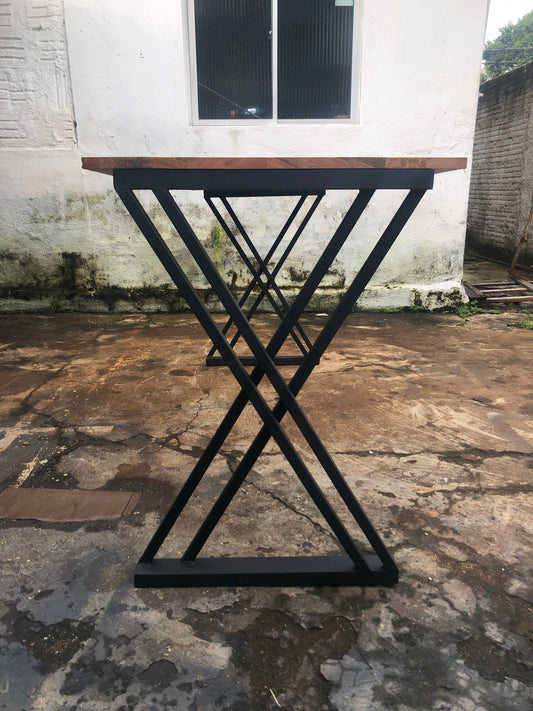 Mesa Gamer Industrial 160x60cm — Estilo XZ | Madeira Eucalipto Nobre