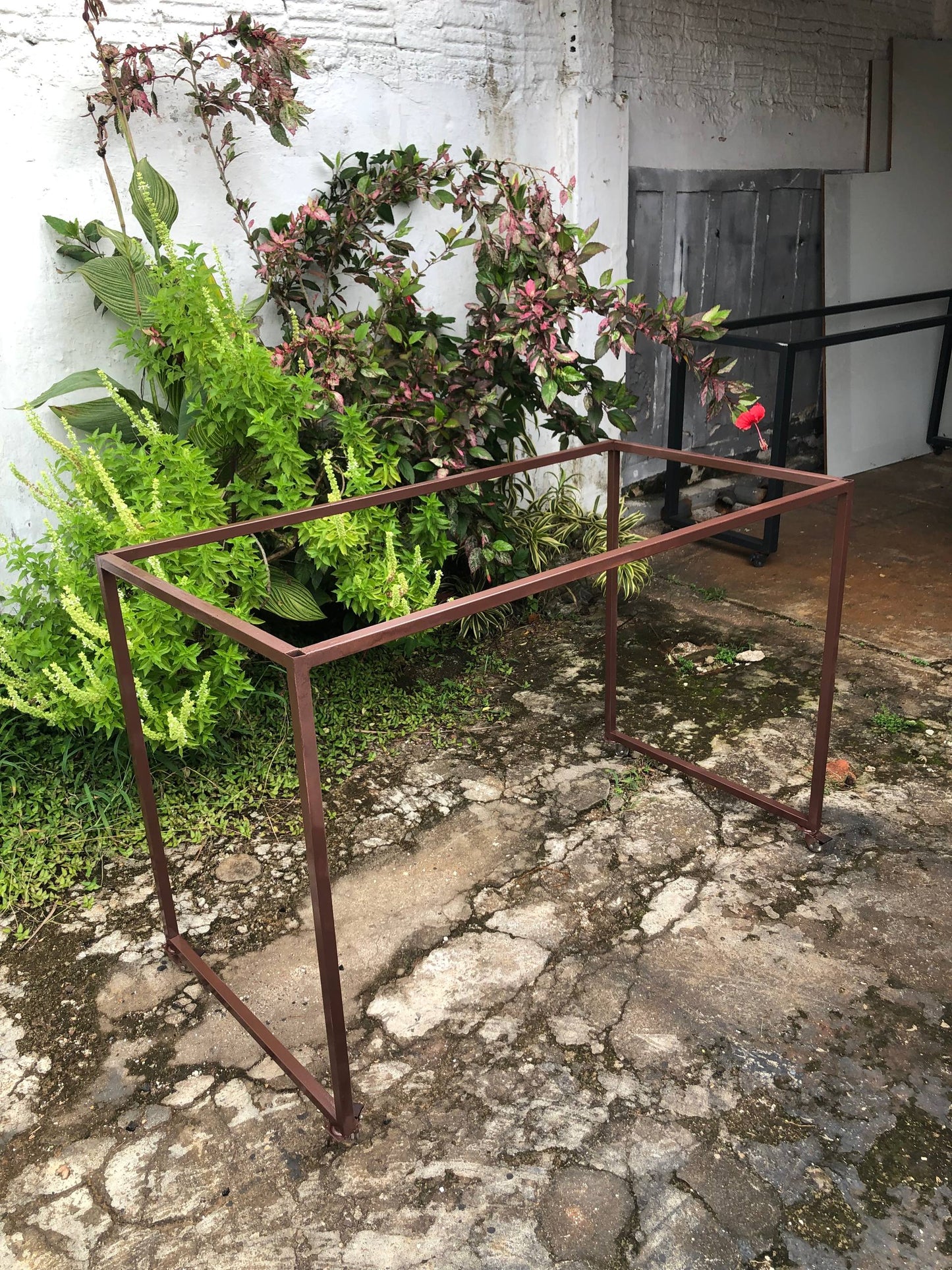 Base de Mesa Industrial 120x60 em Aço Metalon