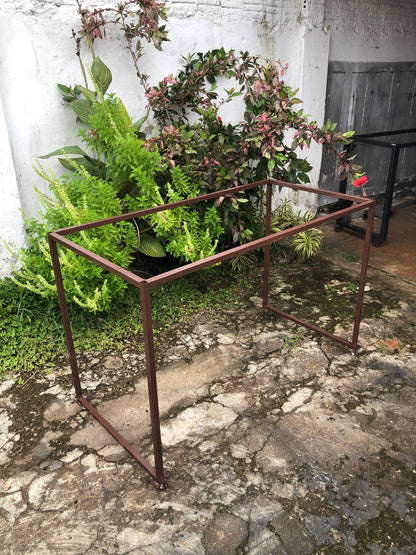 Base de Mesa Industrial 120x60 em Aço Metalon