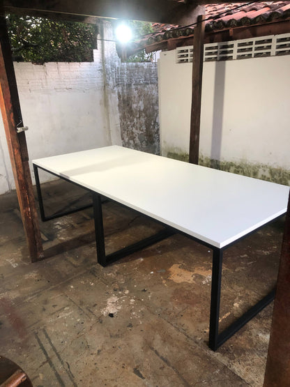 Mesa de Reunião Industrial 250x100cm - MDF 30mm