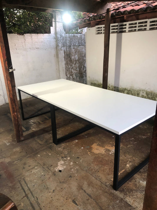 Mesa de Reunião Industrial 250x100cm - MDF 30mm