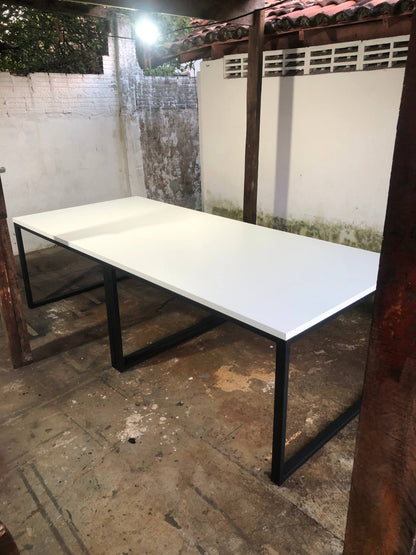 Mesa de Reunião Industrial 250x100cm - MDF 30mm