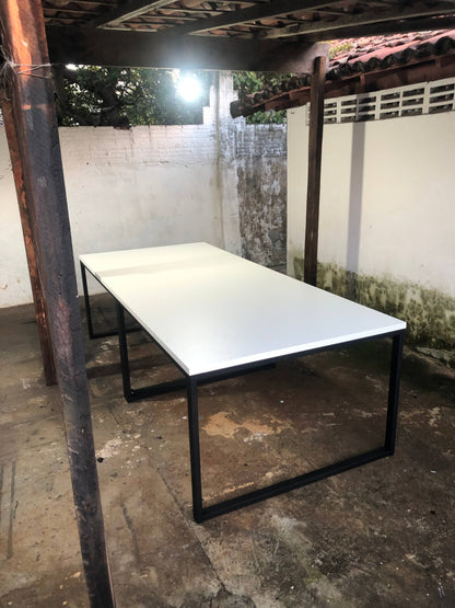 Mesa de Reunião Industrial 250x100cm - MDF 30mm