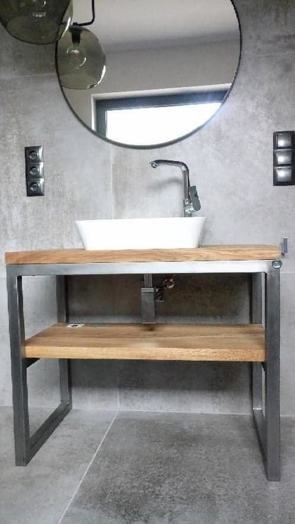 Lavatório Rústico em Estilo Industrial – Metalon Galvanizado | 80cm x 45cm