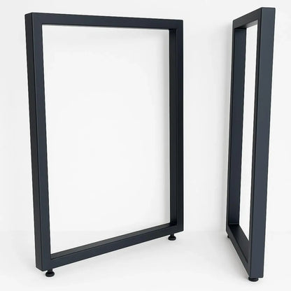 Pé de Mesa Industrial Retangular 75x60 cm em Metalon 50x30mm – Kit 2 Peças