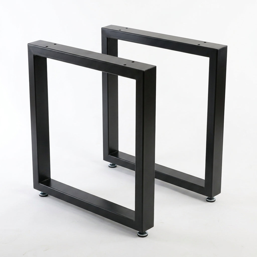 Pé de Mesa Industrial Retangular 75x60 cm em Metalon 50x30mm – Kit 2 Peças