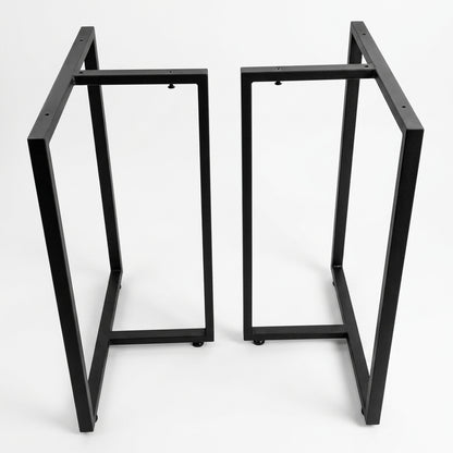 Pé de Mesa Industrial Tipo T — Aço Metalon — Kit com 2 Peças