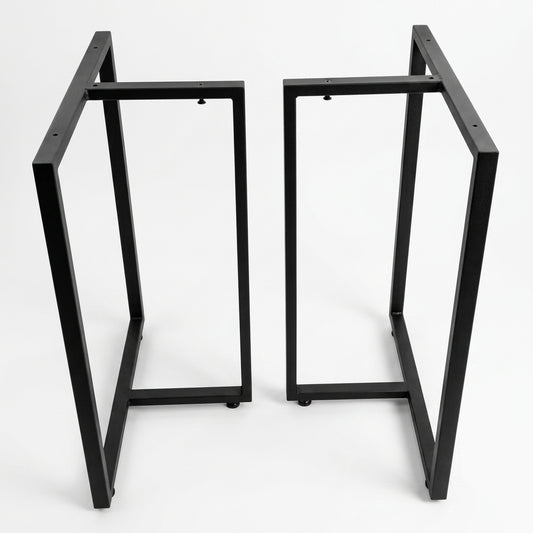 Pé de Mesa Industrial Tipo T — Aço Metalon — Kit com 2 Peças