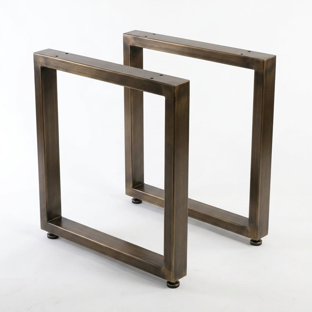 Pé de Mesa Industrial Retangular 75x60 cm em Metalon 50x30mm – Kit 2 Peças