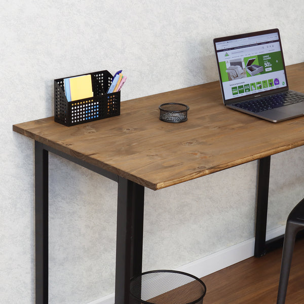 Mesa Industrial em Pinus 120x60cm – Aço Reforçado
