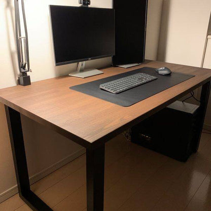 Mesa industrial pinus 160x60cm com base de aço soldada, fabricada em Natal-RN