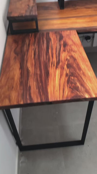 Mesa Industrial em Madeira Timborana Tipo L